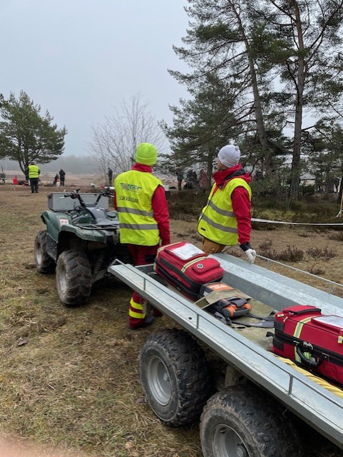 Sjukvårdare vid Gotland Enduro Championship