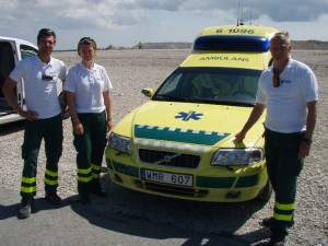 Daniel, Martina och Tord under SMC dagarna på Gotland ring 2011.